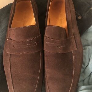 Saks 5th Ave suede penny loafers